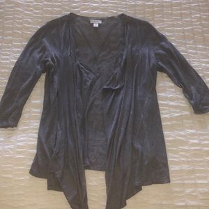 Blue/grey cover-up cardigan top